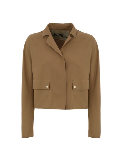 Giacca crop in nylon Cammello Herno | GA000250D 13455S2157